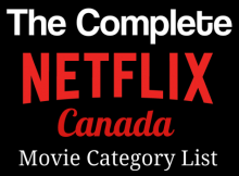 Netflix Canada Movie Category Listing