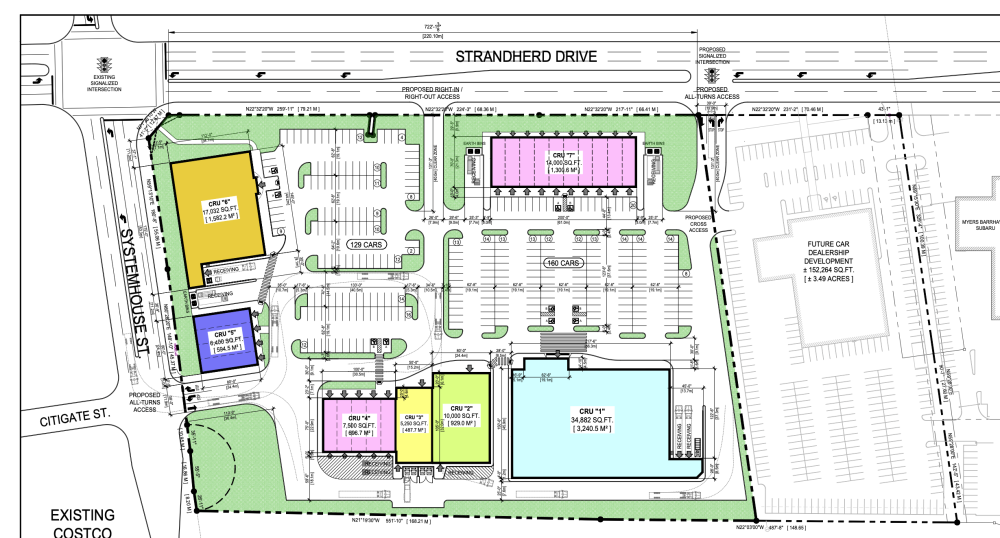 Proposed new retail mall for Barrhaven